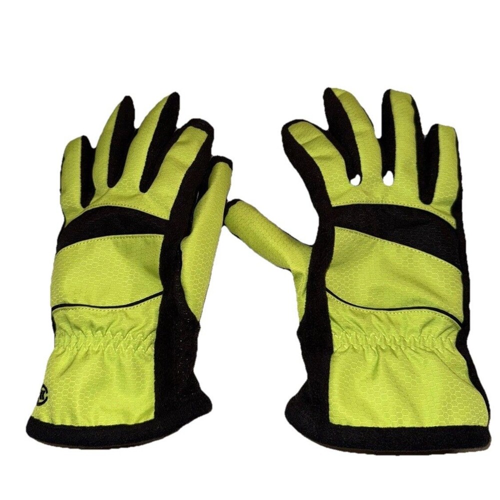 Work Gloves Polyester Nylon And Spandex Black & Yellow